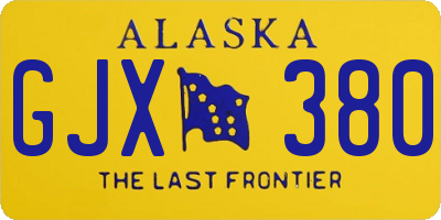 AK license plate GJX380