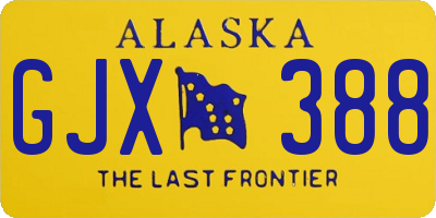 AK license plate GJX388
