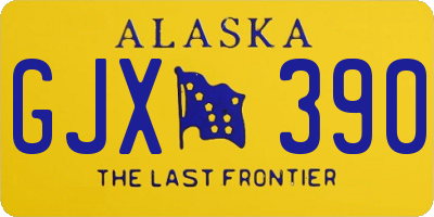 AK license plate GJX390