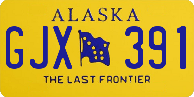 AK license plate GJX391