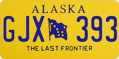 AK license plate GJX393