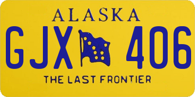 AK license plate GJX406