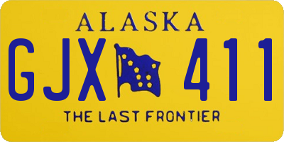 AK license plate GJX411