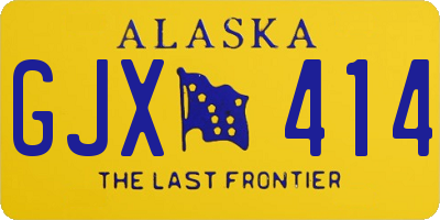 AK license plate GJX414