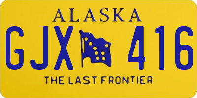 AK license plate GJX416