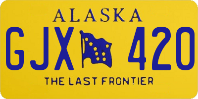 AK license plate GJX420