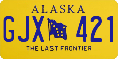 AK license plate GJX421