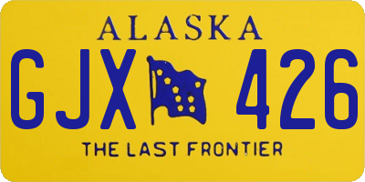 AK license plate GJX426