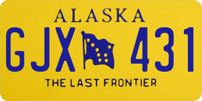 AK license plate GJX431