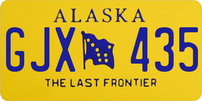 AK license plate GJX435