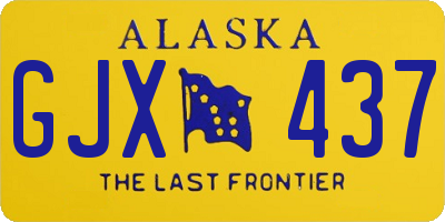 AK license plate GJX437