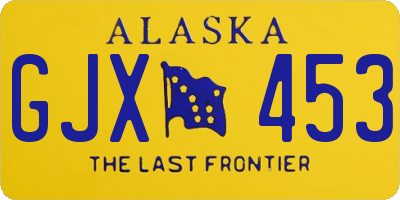 AK license plate GJX453