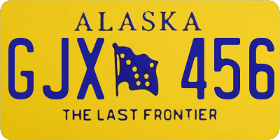 AK license plate GJX456
