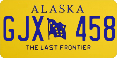 AK license plate GJX458