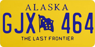 AK license plate GJX464