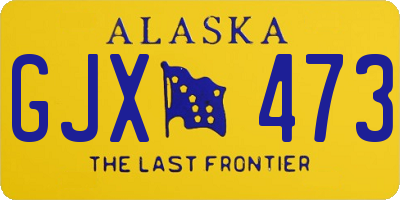 AK license plate GJX473