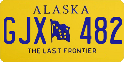 AK license plate GJX482