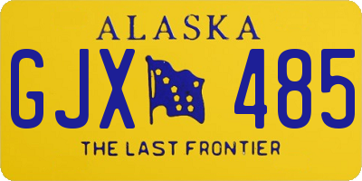 AK license plate GJX485