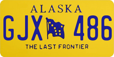 AK license plate GJX486