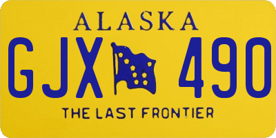 AK license plate GJX490
