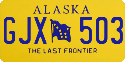 AK license plate GJX503