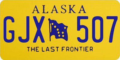 AK license plate GJX507