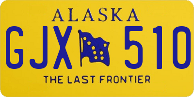 AK license plate GJX510