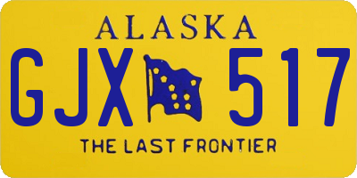 AK license plate GJX517