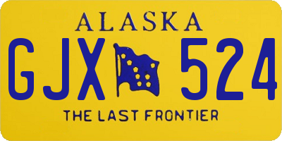 AK license plate GJX524