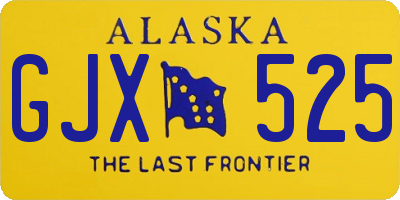 AK license plate GJX525