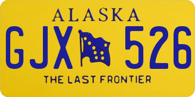AK license plate GJX526