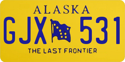 AK license plate GJX531