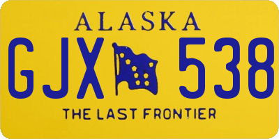 AK license plate GJX538