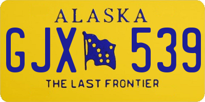 AK license plate GJX539