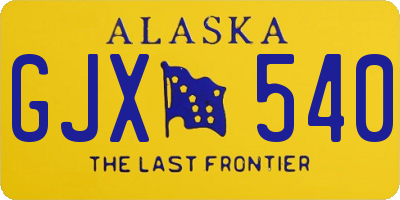 AK license plate GJX540
