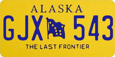 AK license plate GJX543