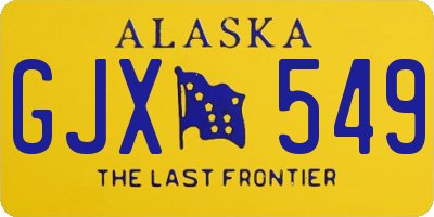 AK license plate GJX549
