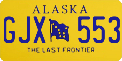 AK license plate GJX553