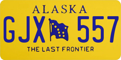 AK license plate GJX557