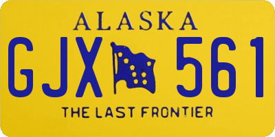 AK license plate GJX561