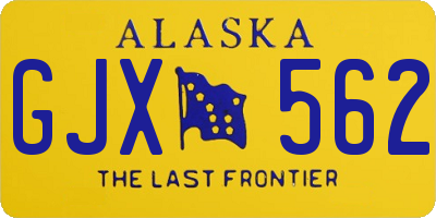 AK license plate GJX562