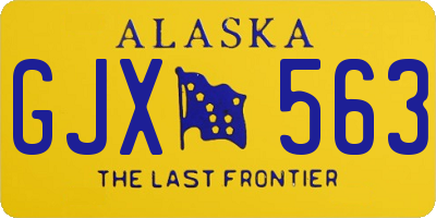 AK license plate GJX563