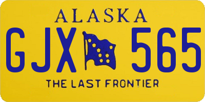 AK license plate GJX565
