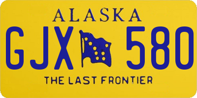 AK license plate GJX580