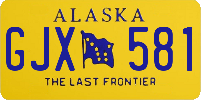 AK license plate GJX581