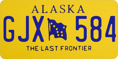 AK license plate GJX584