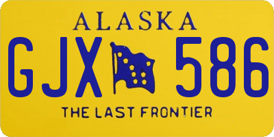AK license plate GJX586
