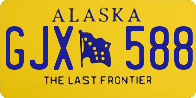 AK license plate GJX588