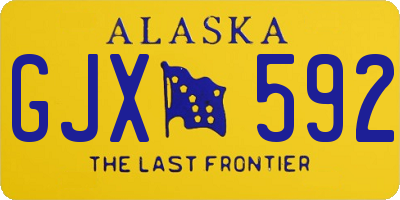 AK license plate GJX592