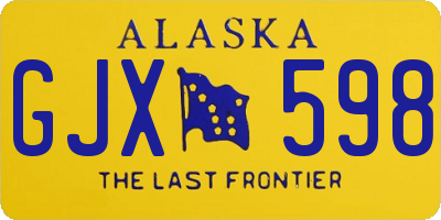 AK license plate GJX598
